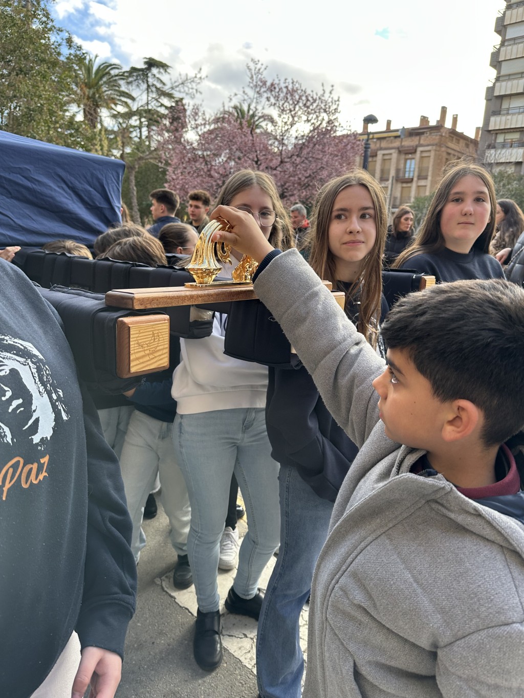 Primer ensayo de los pequeños costaleros de María santísima de la Paz