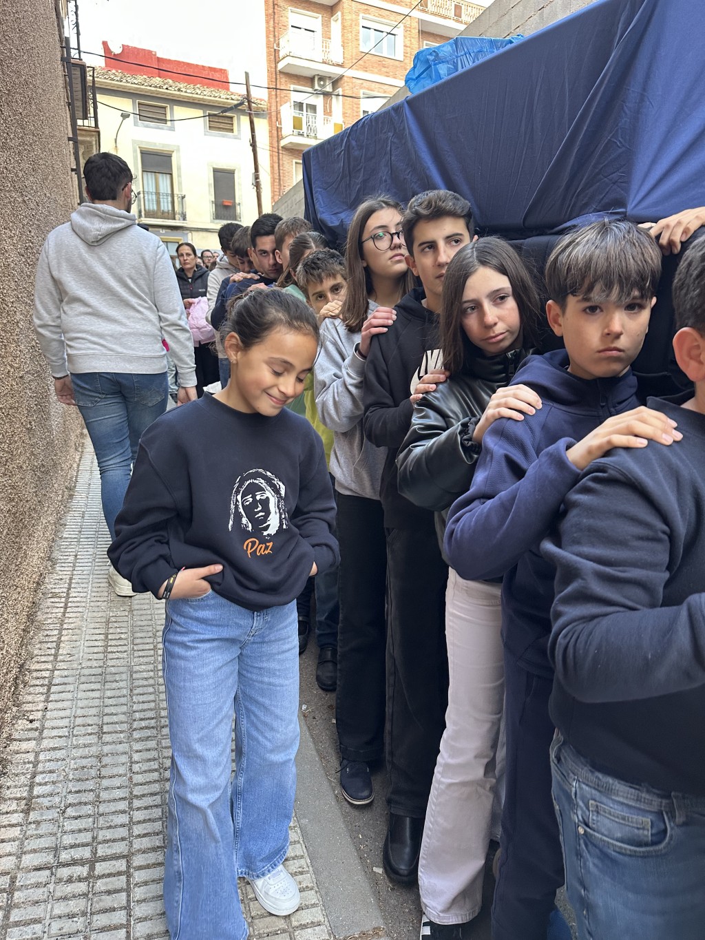 Primer ensayo de los pequeños costaleros de María santísima de la Paz
