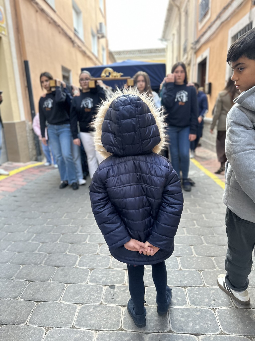 Primer ensayo de los pequeños costaleros de María santísima de la Paz