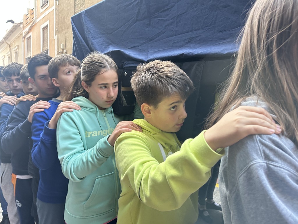 Primer ensayo de los pequeños costaleros de María santísima de la Paz