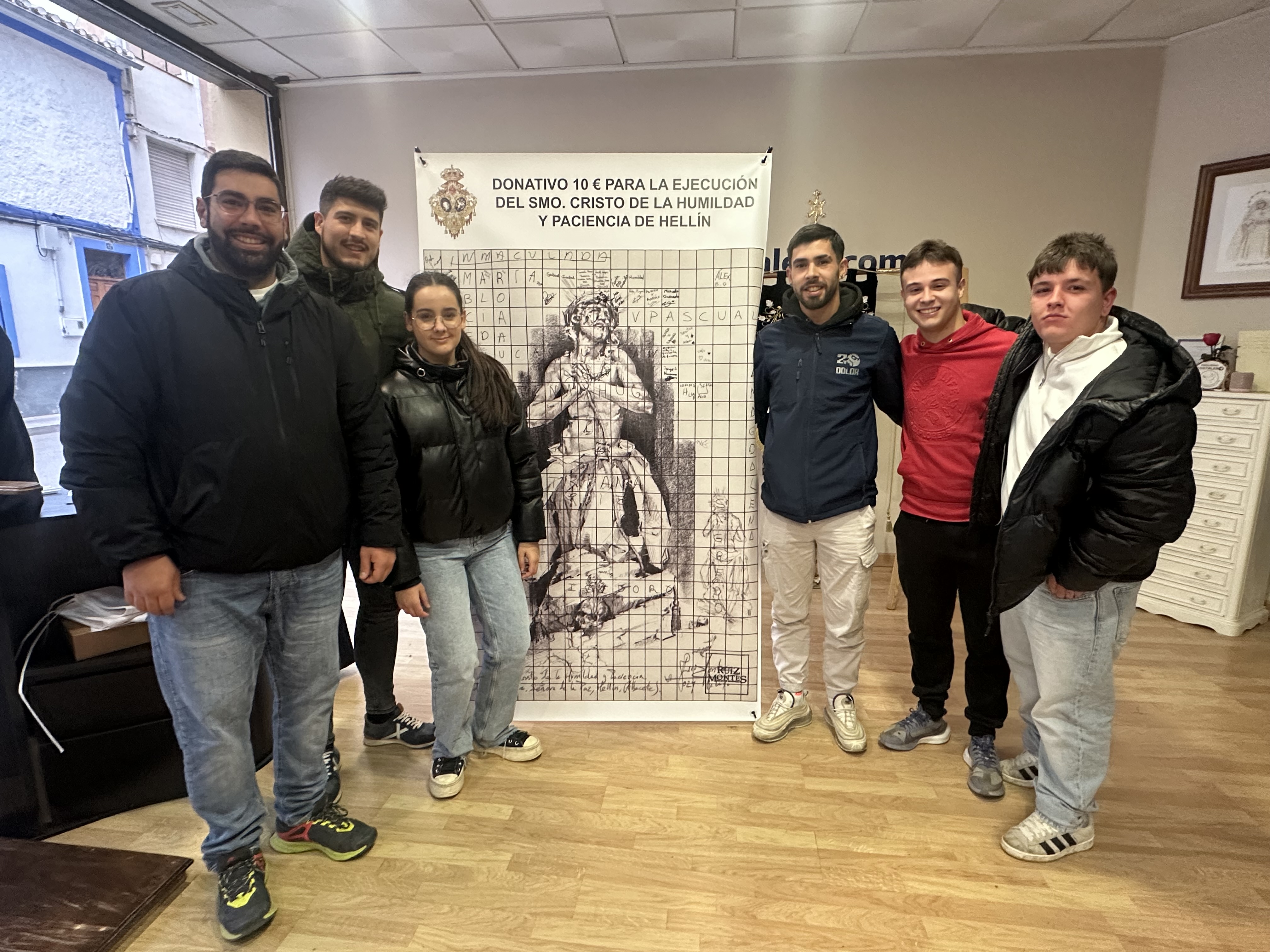 Recibimos con gratitud a miembros de la Banda Nuestra Señora del Dolor de Hellín en nuestra Cofradía
